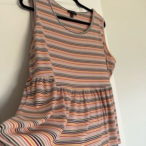 Lane Bryant stretchy peplum rainbow top